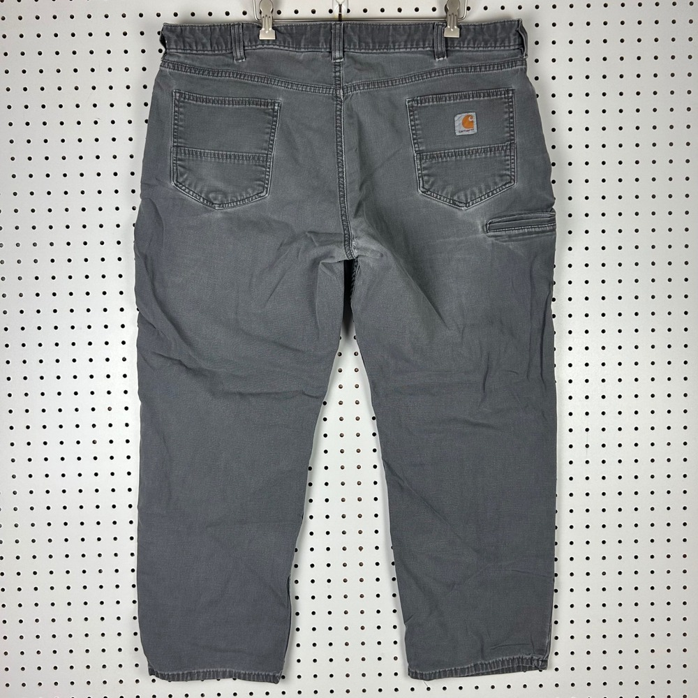 Carhartt Rugged Flex Relaxed Fit Canvas Work Pants 42x30 Worn Gray 102517-039